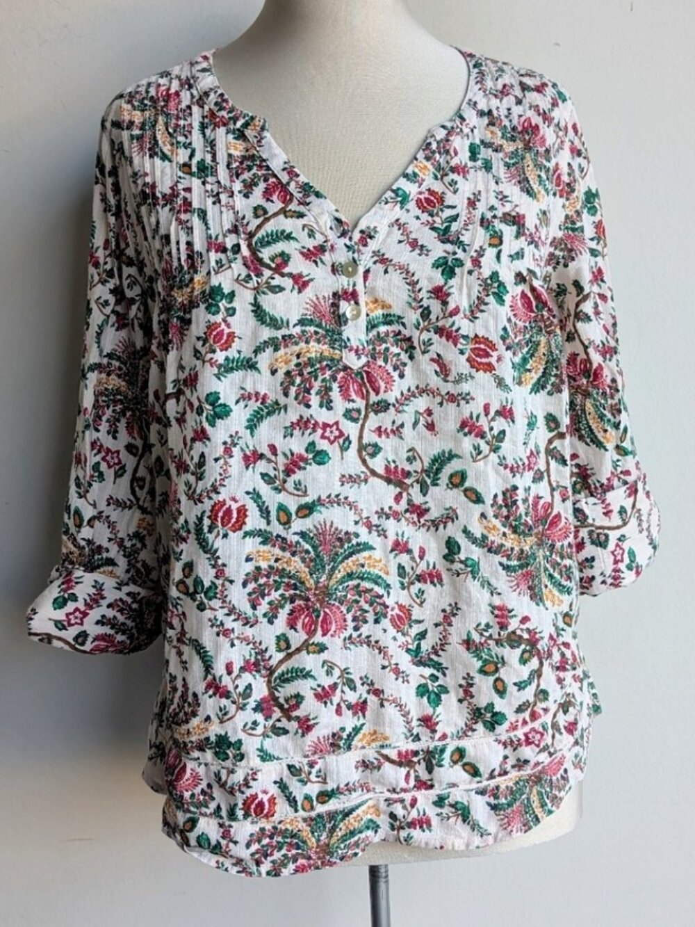 Fat Face Floral 100% Cotton Blouse